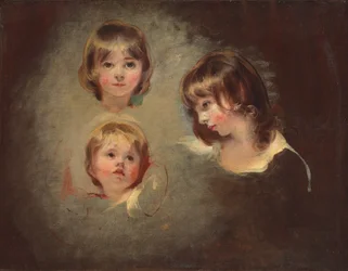 Estudios de cabeza de Emilia Mary, Juliana y Maria Boucherett