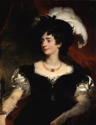 Retrato de Charlotte Florentia, esposa de Hugh, 3er Duque de Northumberland, 1828-29
