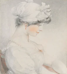 Retrato de Julia Angerstein, medio cuerpo, de perfil a la derecha