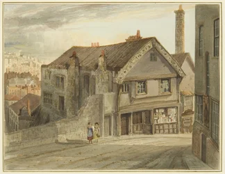 Calle Castle Mill, debajo de la Newgate, mostrando la Casa de Robert Adams