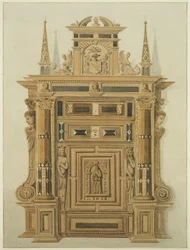 Puerta en Langton Mansion, en la parte trasera