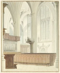 Interior de la Catedral de Bristol, cerca del órgano