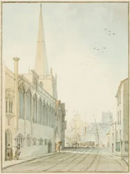 La Iglesia de St John-on-the-Wall, mirando hacia el muelle