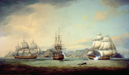 East Indiaman Ceres frente a Santa Elena, 1788