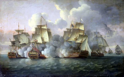 El HMS "Mediator" se enfrenta a buques franceses y estadounidenses