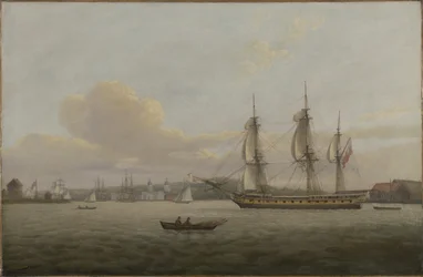 HMS "Pomone" frente a Greenwich