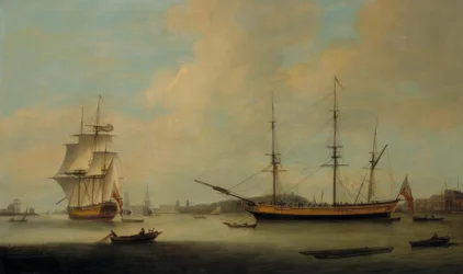 El barco estadounidense Granville frente a Deptford