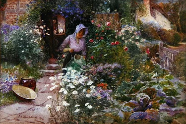 En el jardín