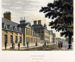 Hospital de Chelsea, de "Un tour pintoresco por las ciudades de Londres y Westminster Ilustrado", 1792-1801
