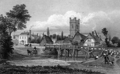 Easton, cerca de Great Dunmow, Essex, grabado por Henry Adlard, 1832