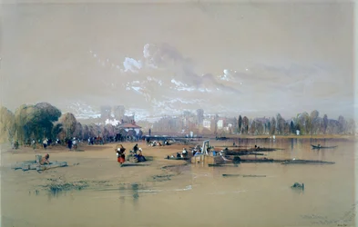 Notre Dame desde el Pont du Jardin du Roi, París, c1835-1890