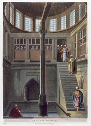 Vista del nilómetro, El Cairo, Egipto, 1802