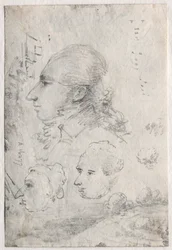 Estudios de cabezas (detalle)