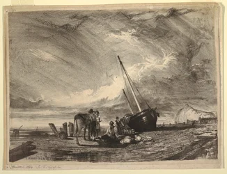 Barco de pesca varado