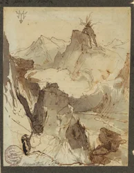 Dibujo, Hiawatha ve a Mudjekeewis, 1870-75