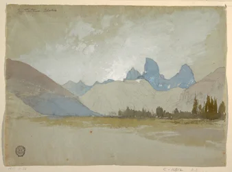 Dibujo, Los Tetons, Idaho, 1879