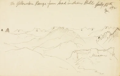 La cordillera de Yellowstone desde Dead Indian Hill