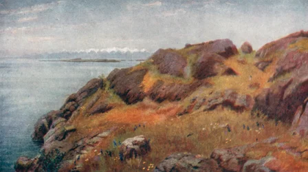 Costa de la isla de Vancouver (litografía en color)