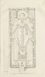 Iglesia de Haughton - Monumento a Nicholas Graviner: dibujo a pluma