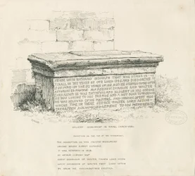 Tixall - Patio de la Iglesia - Tumba de Mesa