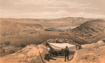 Las baterías de la ciudad o fortificaciones interiores de Sebastopol, 1856
