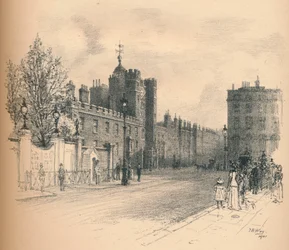 Vista general del Palacio de St. James, desde Pall Mall, 1902