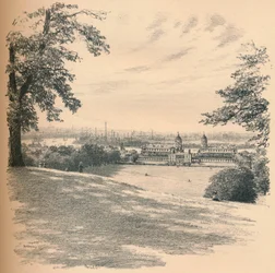 Palacio de Greenwich desde la colina del observatorio, 1902