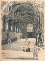 Interior del Salón de Westminster, Palacio de Westminster, 1902