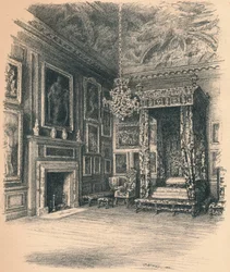 Dormitorio de la Reina Ana, Palacio de Hampton Court, 1902