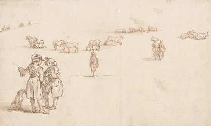 Figuras, caballos y vacas