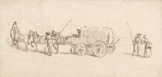 Figuras con un carro y caballos