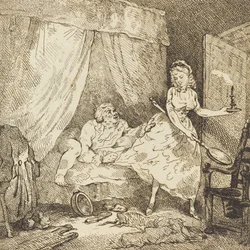 Un calentador de cama, c. 1785