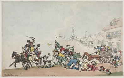 Una carrera de carritos