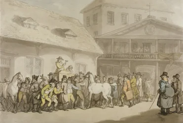 Una subasta de caballos en el «Hopkins’s Repository», en Barbican