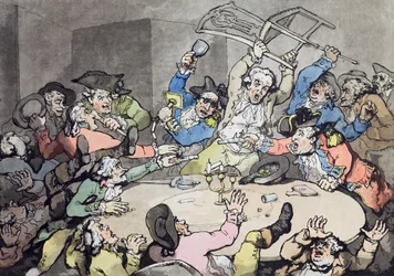 Una patada en una mesa de azar, pub. por J. Harris, 1787