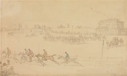 Una carrera en el hipódromo de Knavesmire, en York