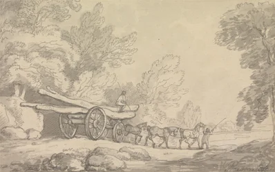 Un carro de madera