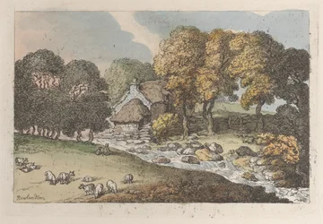 Un Curso de Agua, de Vistas en Cornwall, 1812