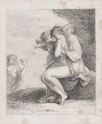 Ariadna en Naxos abordada por Baco, ca. 1790