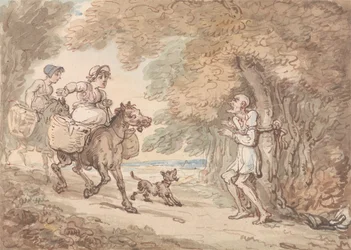 El Dr. Sintaxis atado a un árbol por Highwaymen