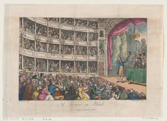 Frontispicio, de Una conferencia sobre cabezas de George Alexander Stevens, abril de 1808