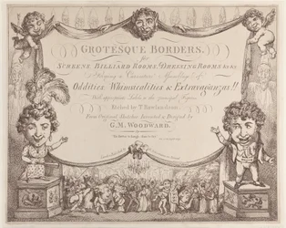 Bordes Grotescos para Pantallas, Salas de Billar, Vestidores, etc., 1799-1800