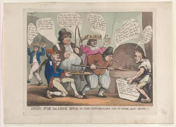 Diversión Alta para John Bull, o los Republicanos Puestos a su Último Recurso, 12 de noviembre de 1798