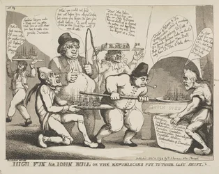 «Diversión a lo grande para John Bull» o «Los republicanos en su última jugada»