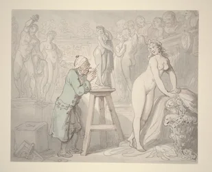 Joseph Nollekens en su Estudio, c.1810