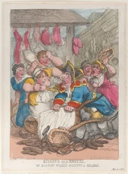 Levantando una brisa o mujeres de carretilla asando a un bedel, 10 de febrero de 1814