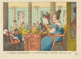 La Belle Limonaudiere en el Café des Mille Colonnes, Palais Royal, París
