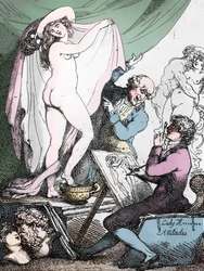 Actitudes de Lady Hamilton, c.1790 (aguafuerte) (foto b/n)