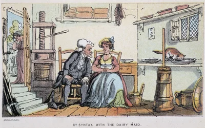 El doctor con una sirvienta - en Doctor Syntax
