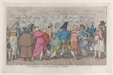 Los holgazanes de la Rue du Coq en París, ca. 1810